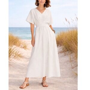 fine line dress Fine Line Floral Belted Linen Dress main image 0